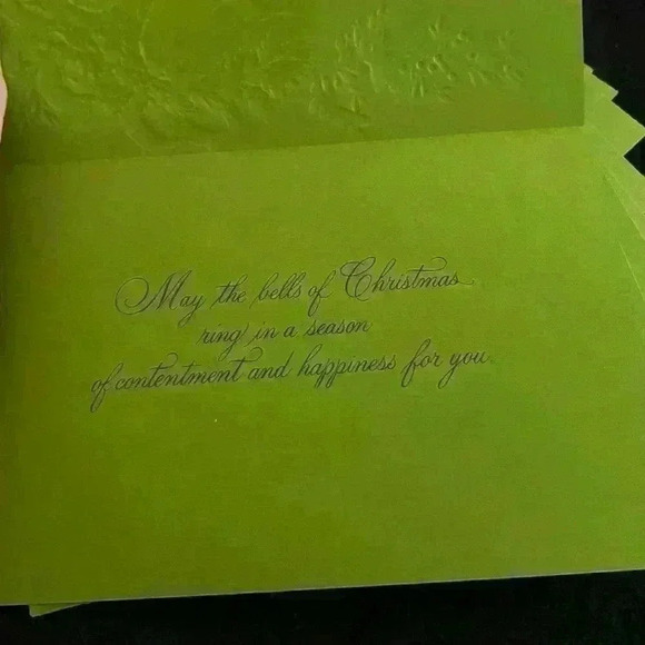 Hallmark Christmas Cards Green- 10 cards - Picture 2 of 4